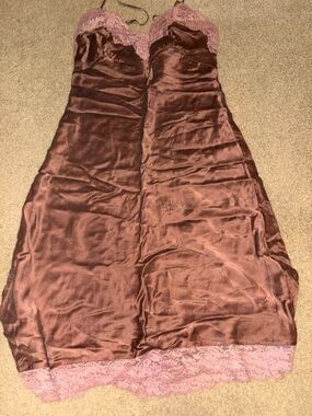 Vintage Victoria’s Secret Lace Slip Dress Nightgown Lingerie Nightie 90s Shiny